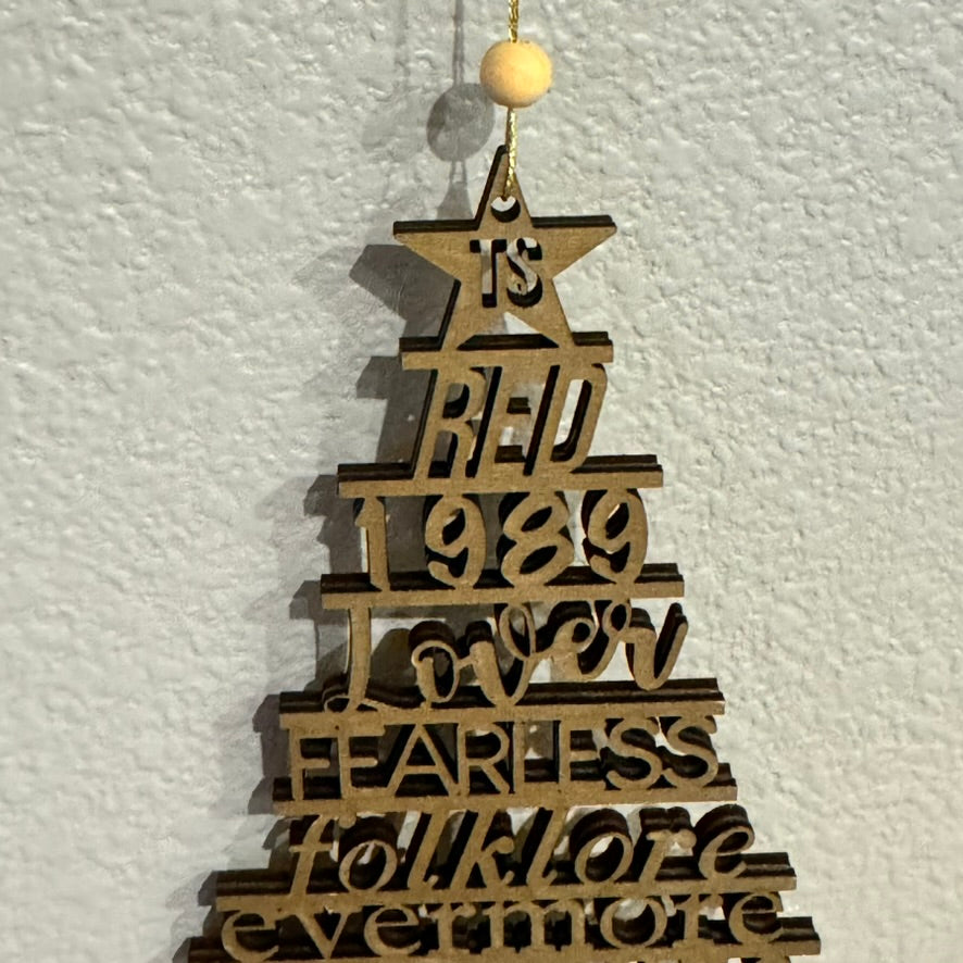 Taylor Swift Eras Tour Album Christmas Tree Ornament 2024