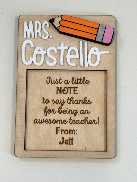 Teacher Gift - Post It holder