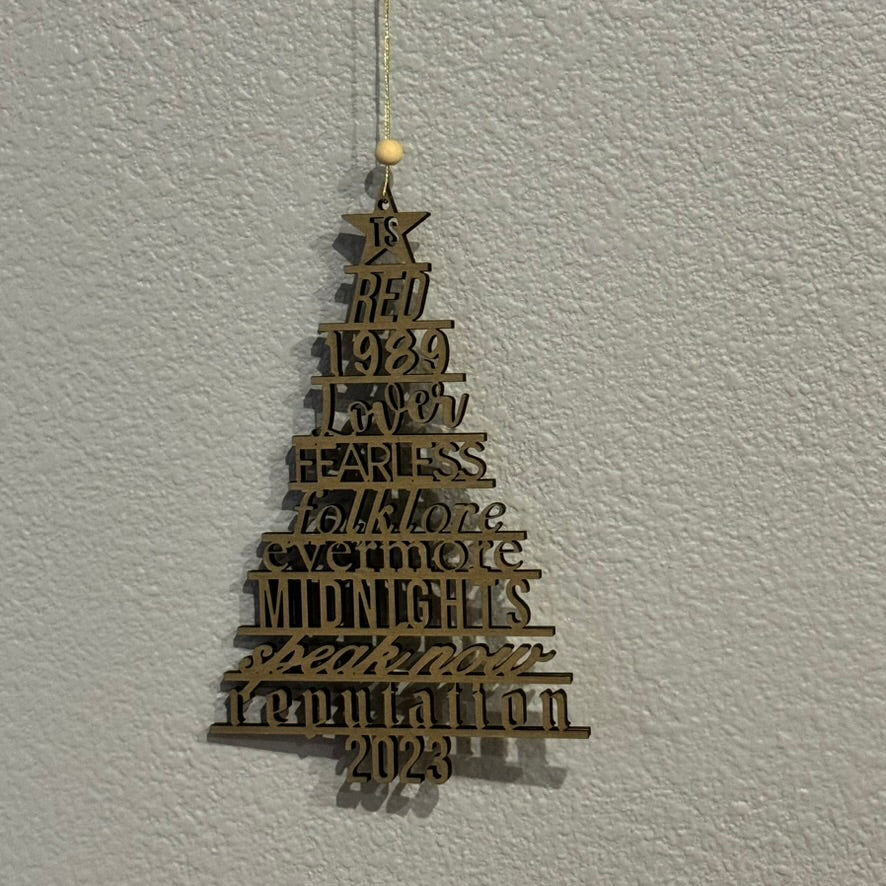 Taylor Swift Eras Tour Album Christmas Tree Ornament 2024