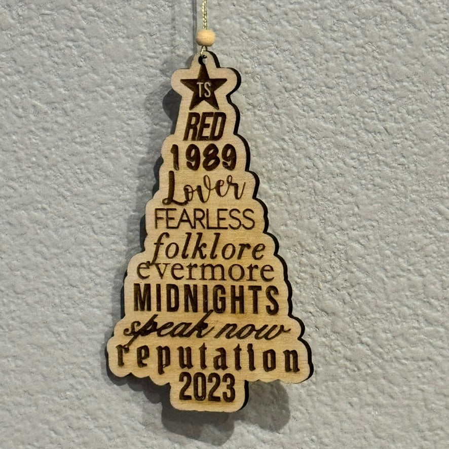 Taylor Swift Eras Tour album christmas tree ornament 2023