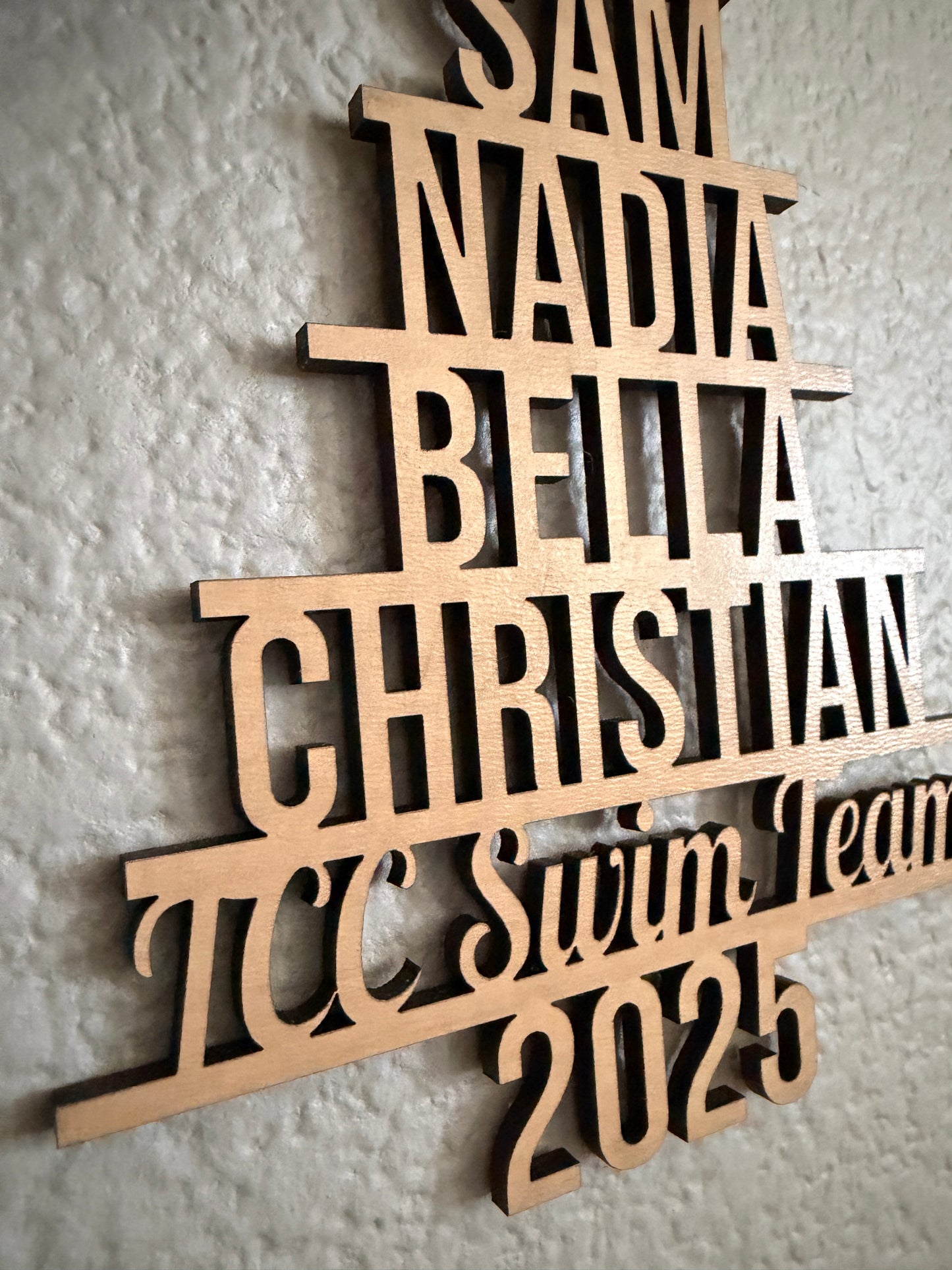 Christmas Tree Family Ornament 2025 with family name