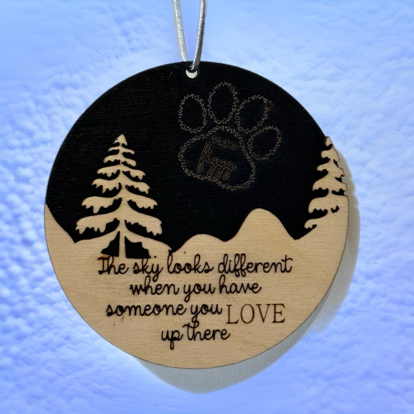 Pet Memorial Wood Ornament