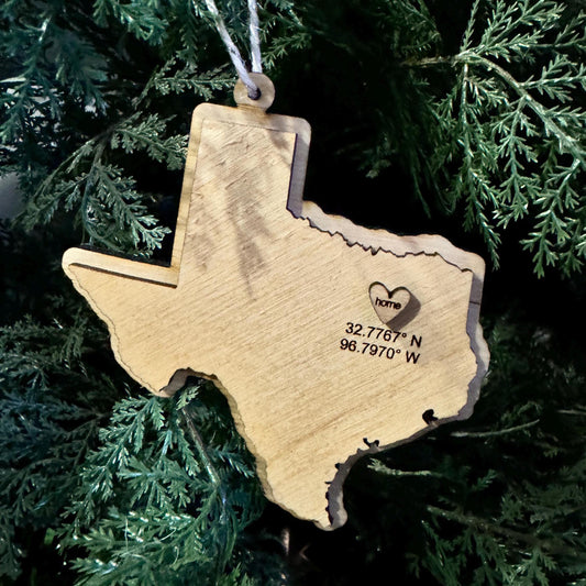 Custom Wood Home State Ornament - Perfect Gift for Every Home