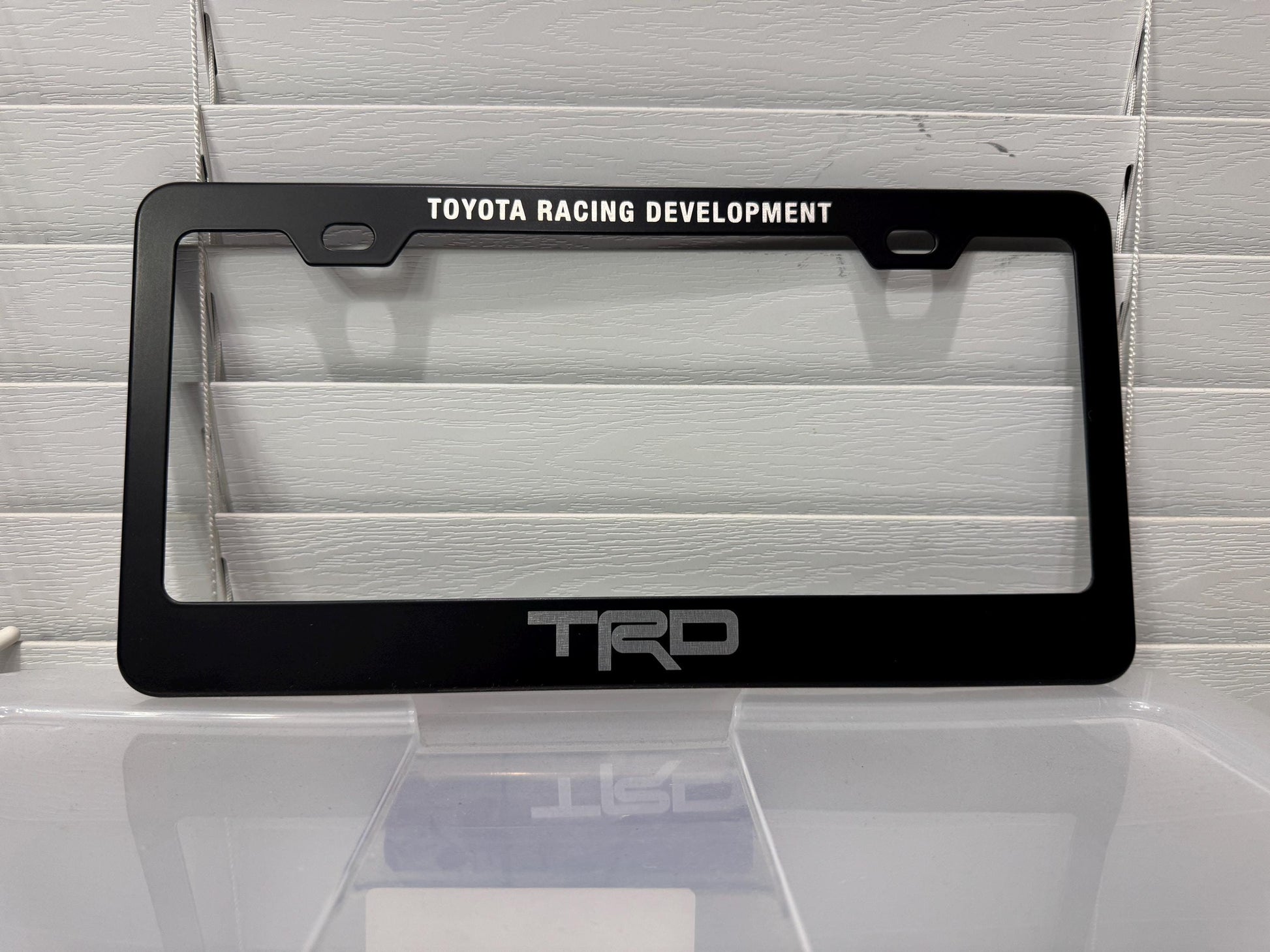 Aluminum Etched License Plate Frame - FOR - 4Runner - Tundra - Sequoia - Tacoma (Does NOT fit 2024+ Tacoma) - FJ