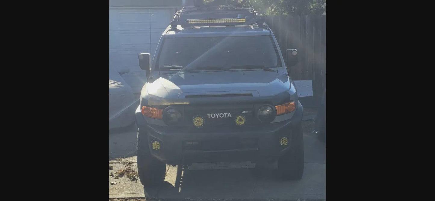 FJ Cruiser Fog Light Mounting Brackets - Bumper Wing Replacement - Off-Road Accessory