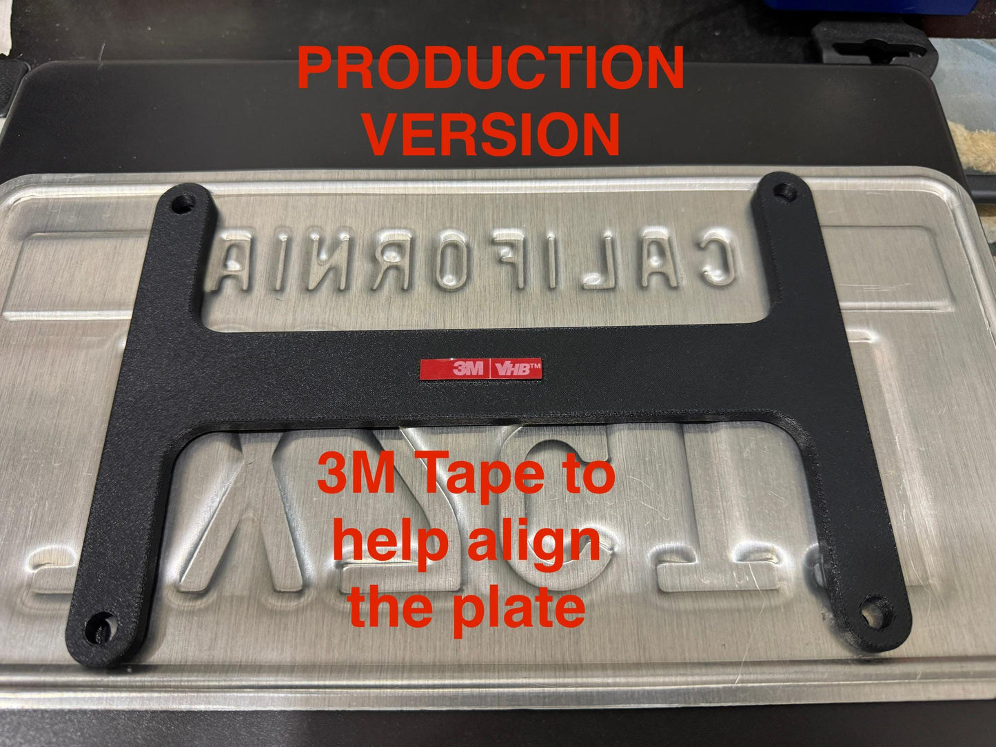 Rivian R1T / R1S Rear License Plate Holder (2022–2026) – 3D Printed PPA-CF