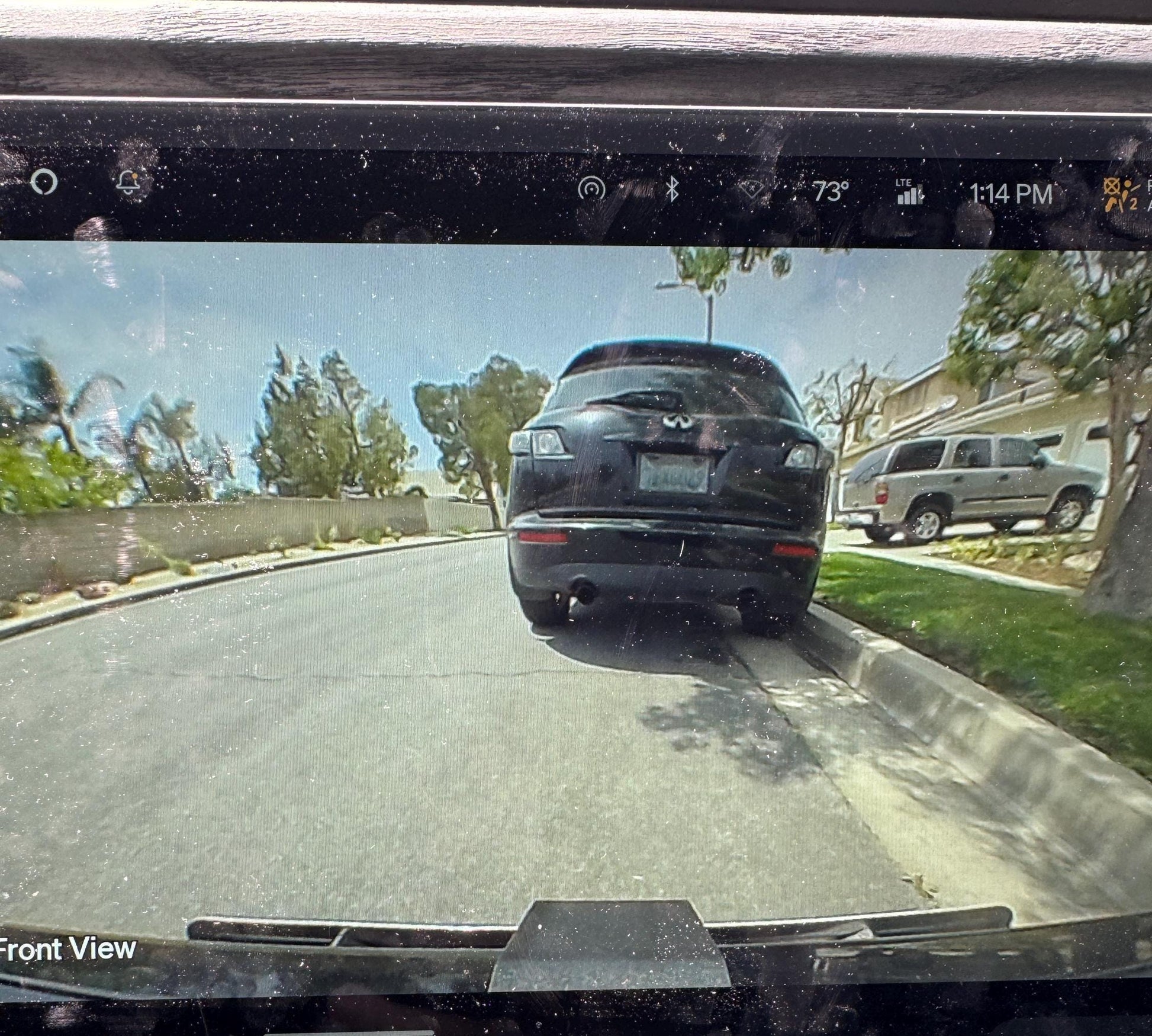 Low-Profile, High-Strength Front Plate Mount. Barely see the bracket/plate in the front camera view.
