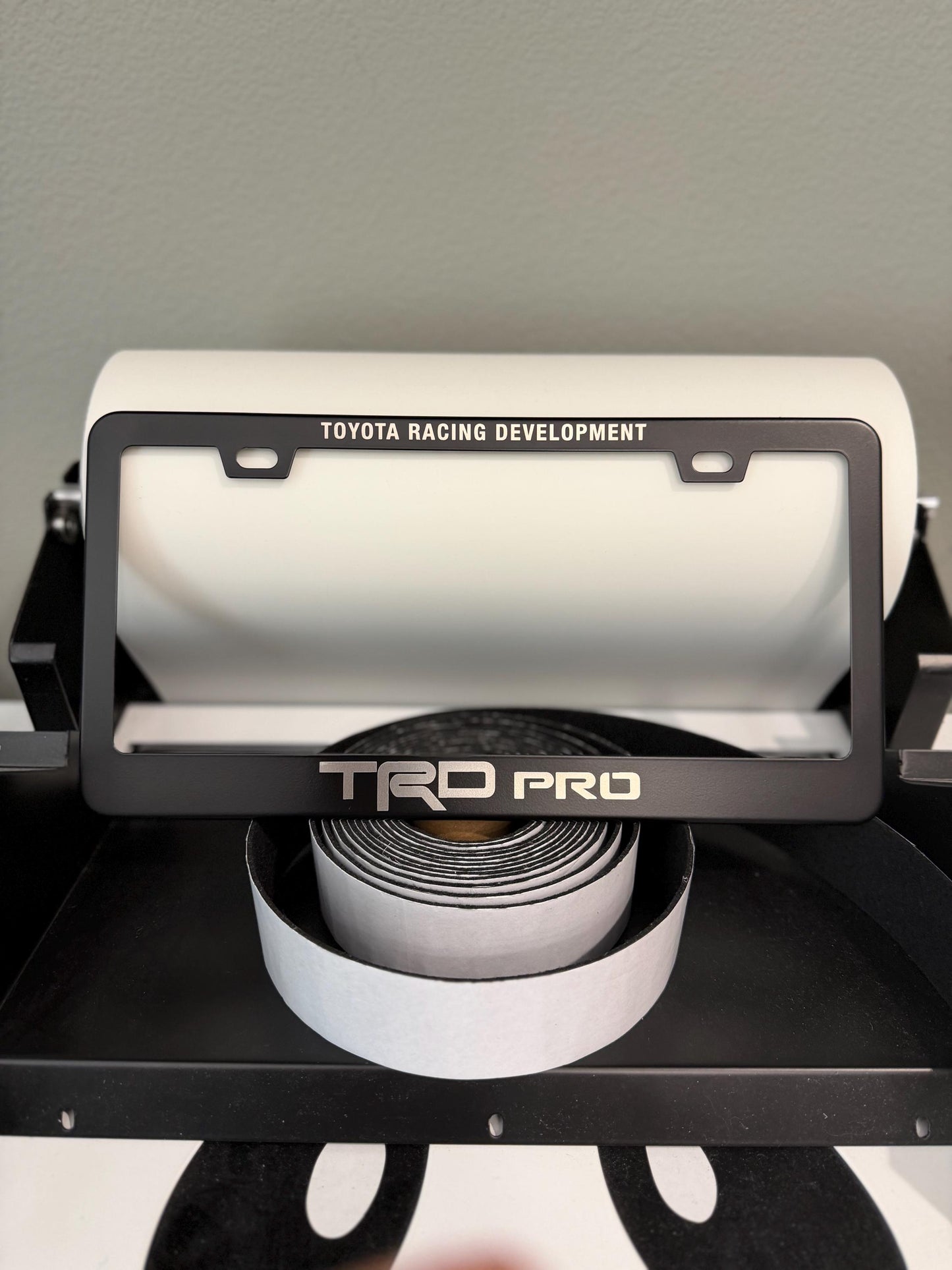 Aluminum Etched License Plate Frame - PRO - 4Runner - Tundra - Sequoia - Tacoma (Does NOT fit 2024+ Tacoma) - FJ