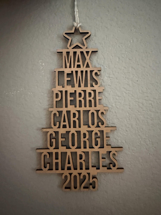 Christmas Tree Family Ornaments 2025