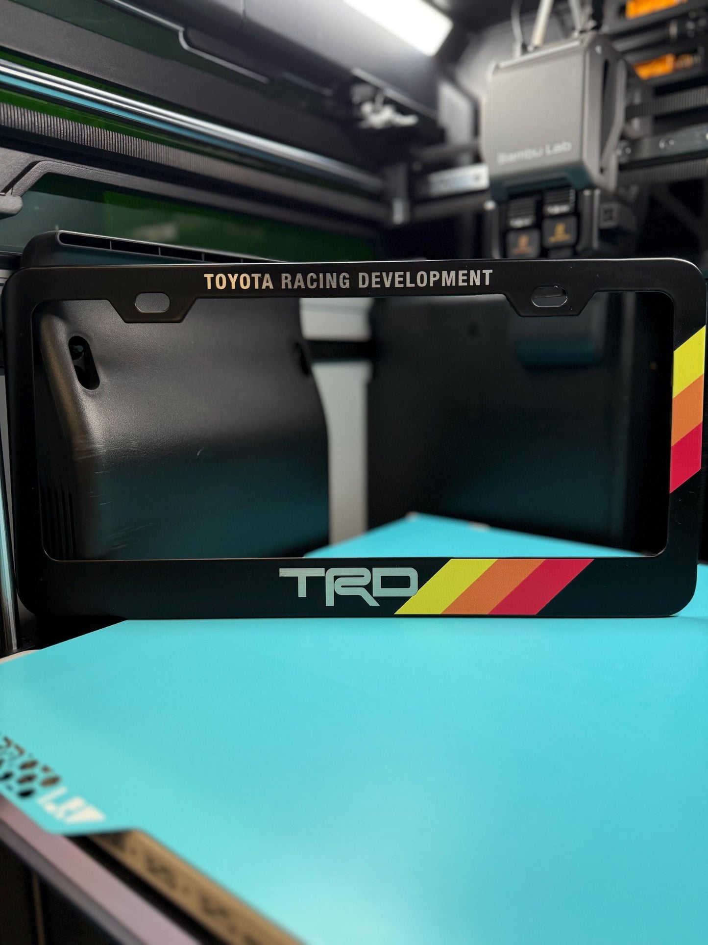 Aluminum Etched License Plate Frame - FOR - 4Runner - Tundra - Sequoia - Tacoma (Does NOT fit 2024+ Tacoma) - FJ