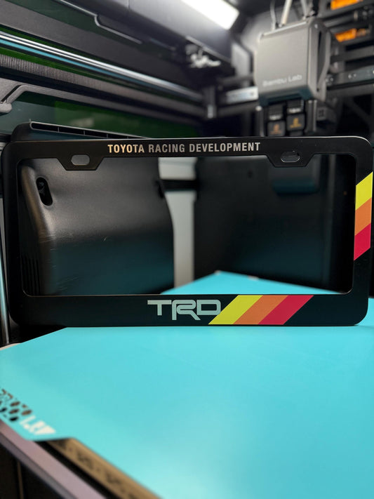 Aluminum Etched License Plate Frame - FOR - 4Runner - Tundra - Sequoia - Tacoma (Does NOT fit 2024+ Tacoma) - FJ