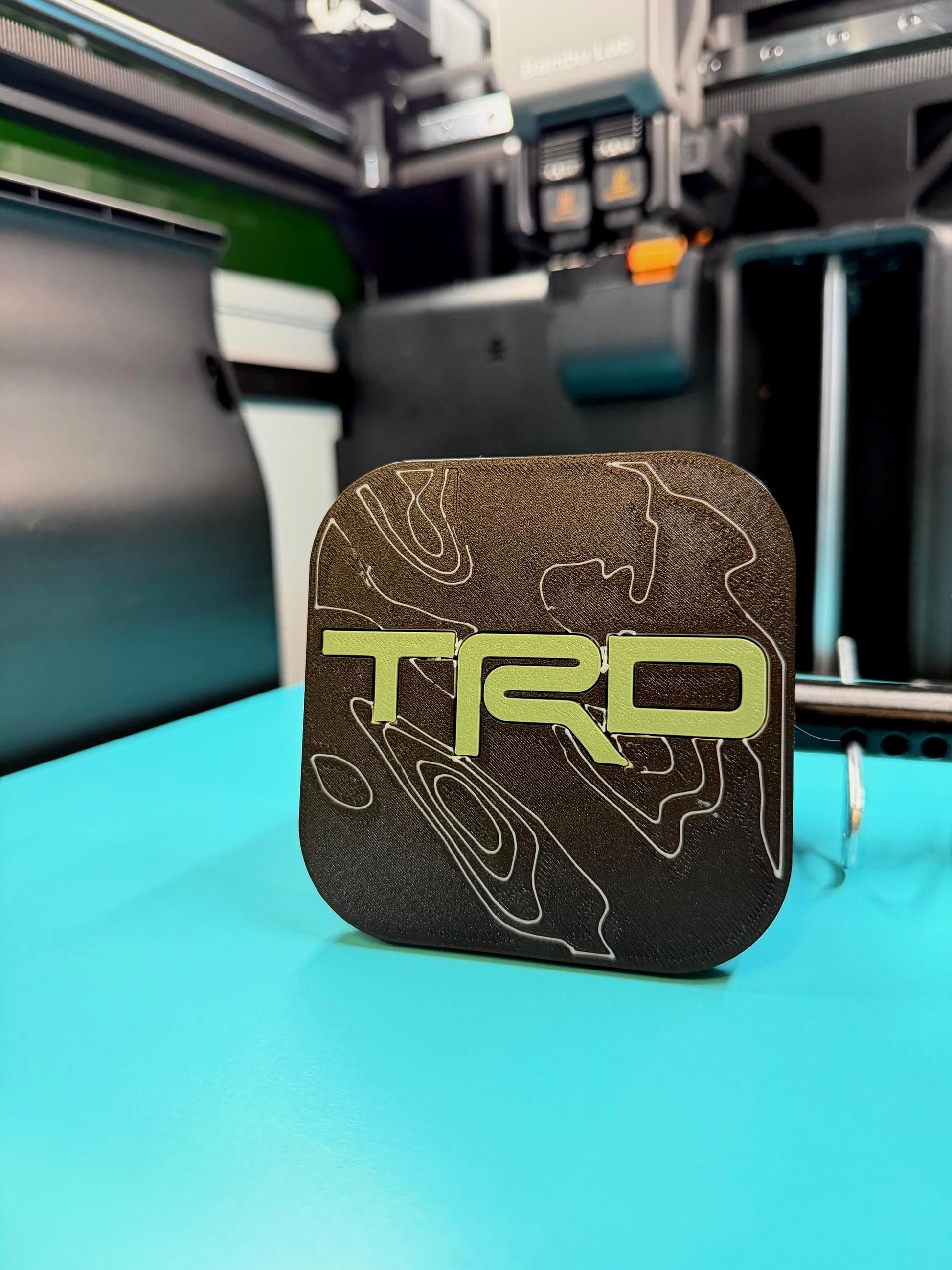 Moab Utah Topography 2 Inch Tow Hitch Cover - FOR - 4Runner - Tundra - Sequoia - Tacoma - FJ