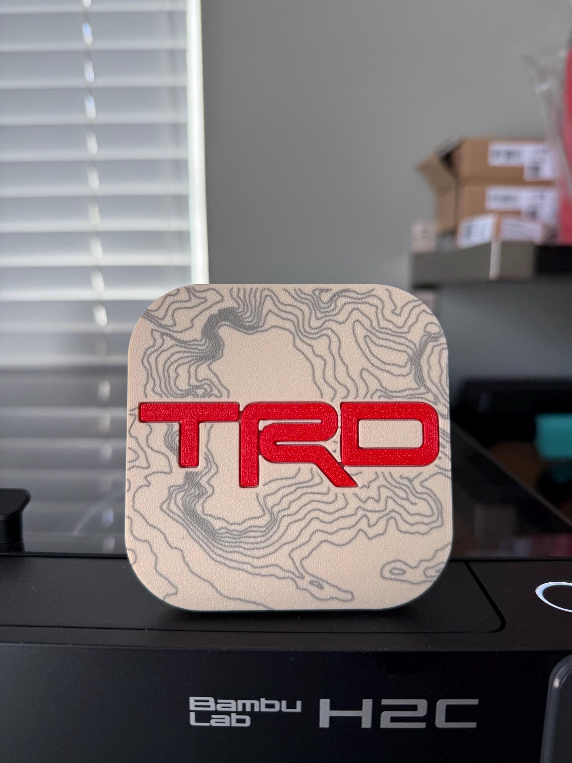Moab Utah Topography 2 Inch Tow Hitch Cover - FOR - 4Runner - Tundra - Sequoia - Tacoma - FJ