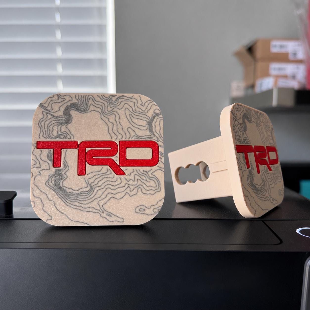 Moab Utah Topography 2 Inch Tow Hitch Cover - FOR - 4Runner - Tundra - Sequoia - Tacoma - FJ