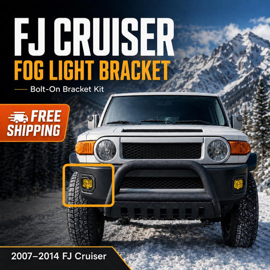 FJ Cruiser Fog Light Mounting Brackets - Bumper Wing Replacement - Off-Road Accessory