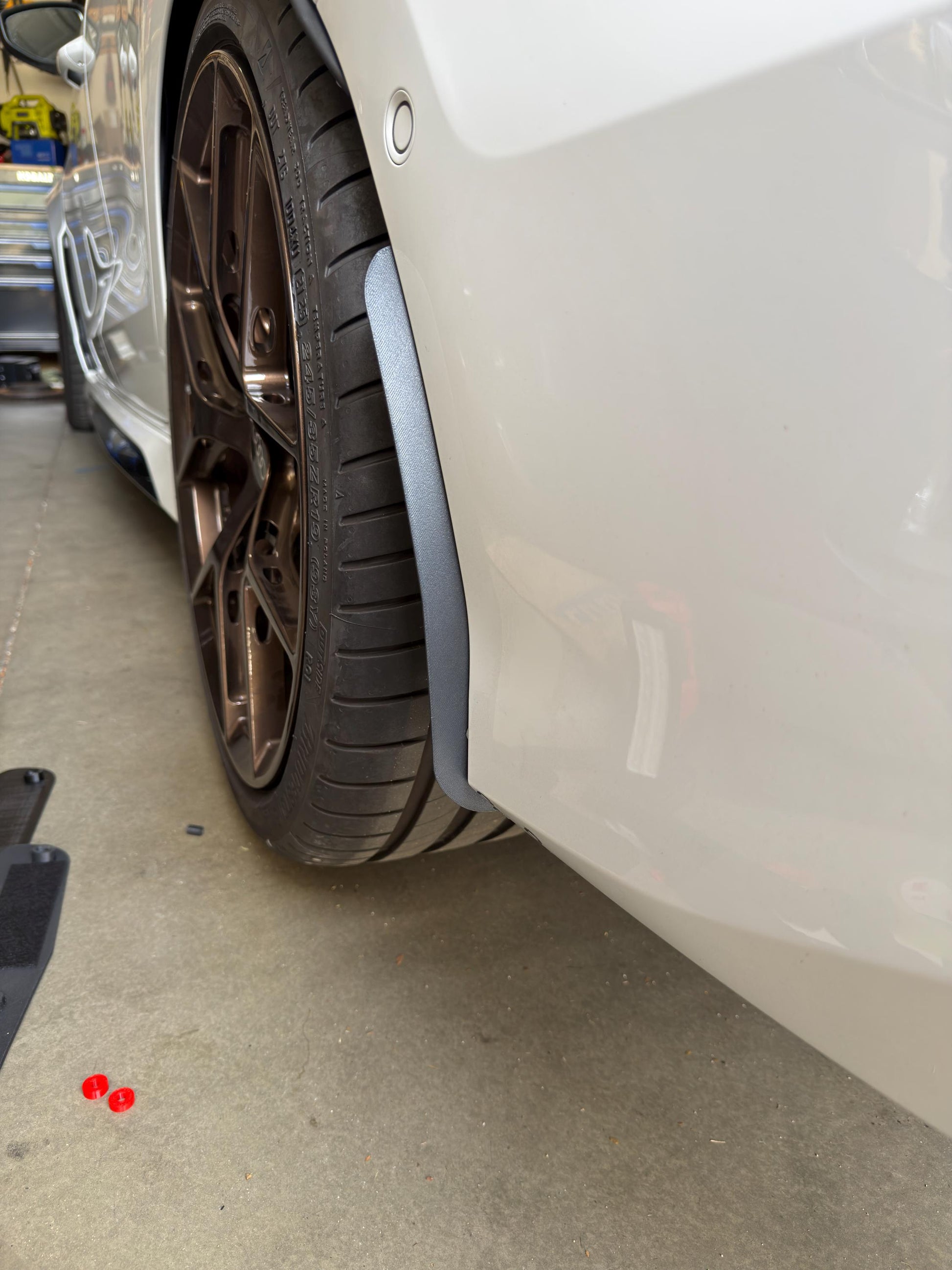 Black ASA-GF Rear Arch Splash Guards Compatible with Audi RS3 8Y, 2022–2026