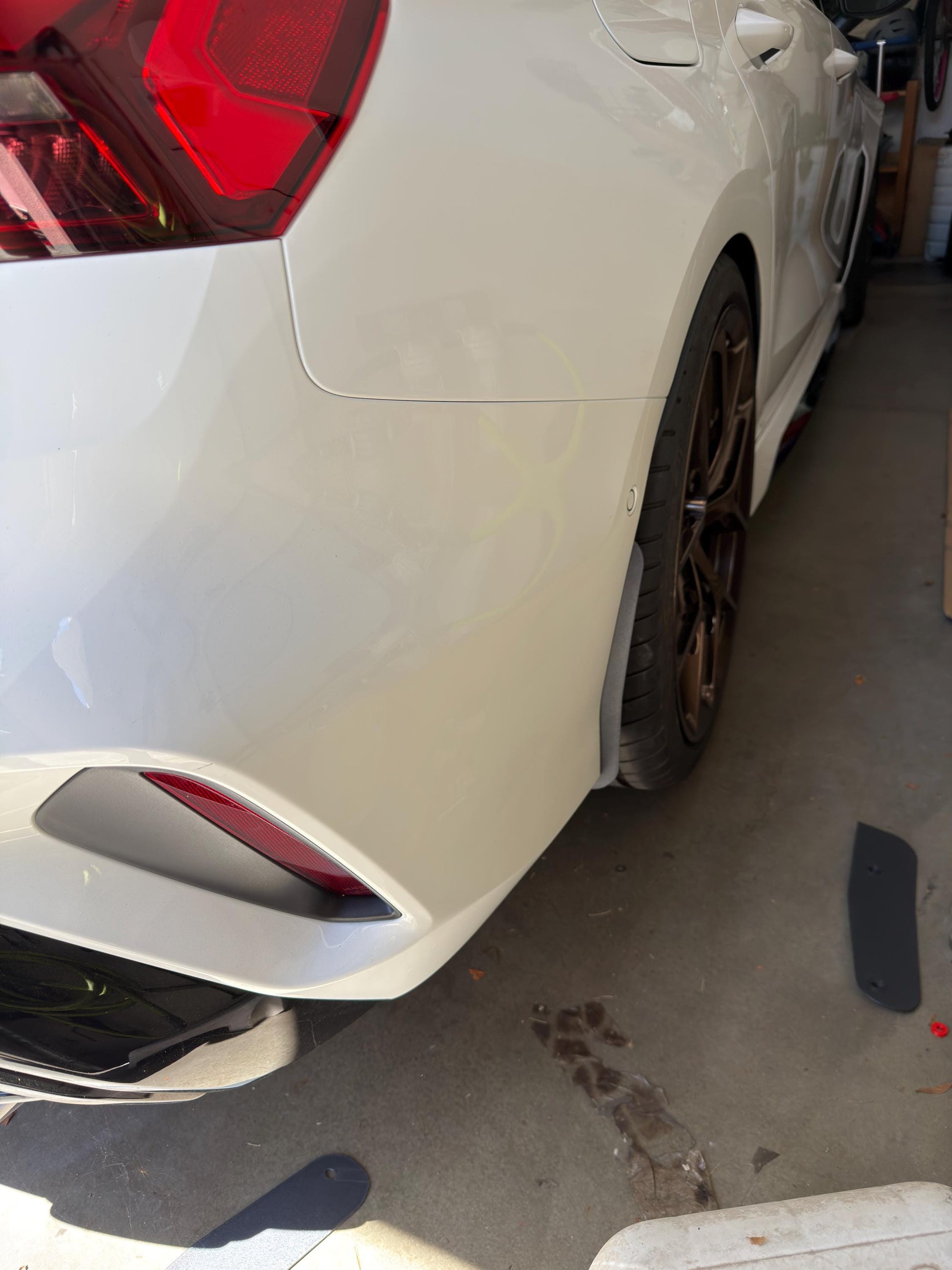 Black ASA-GF Rear Arch Splash Guards Compatible with Audi RS3 8Y, 2022–2026