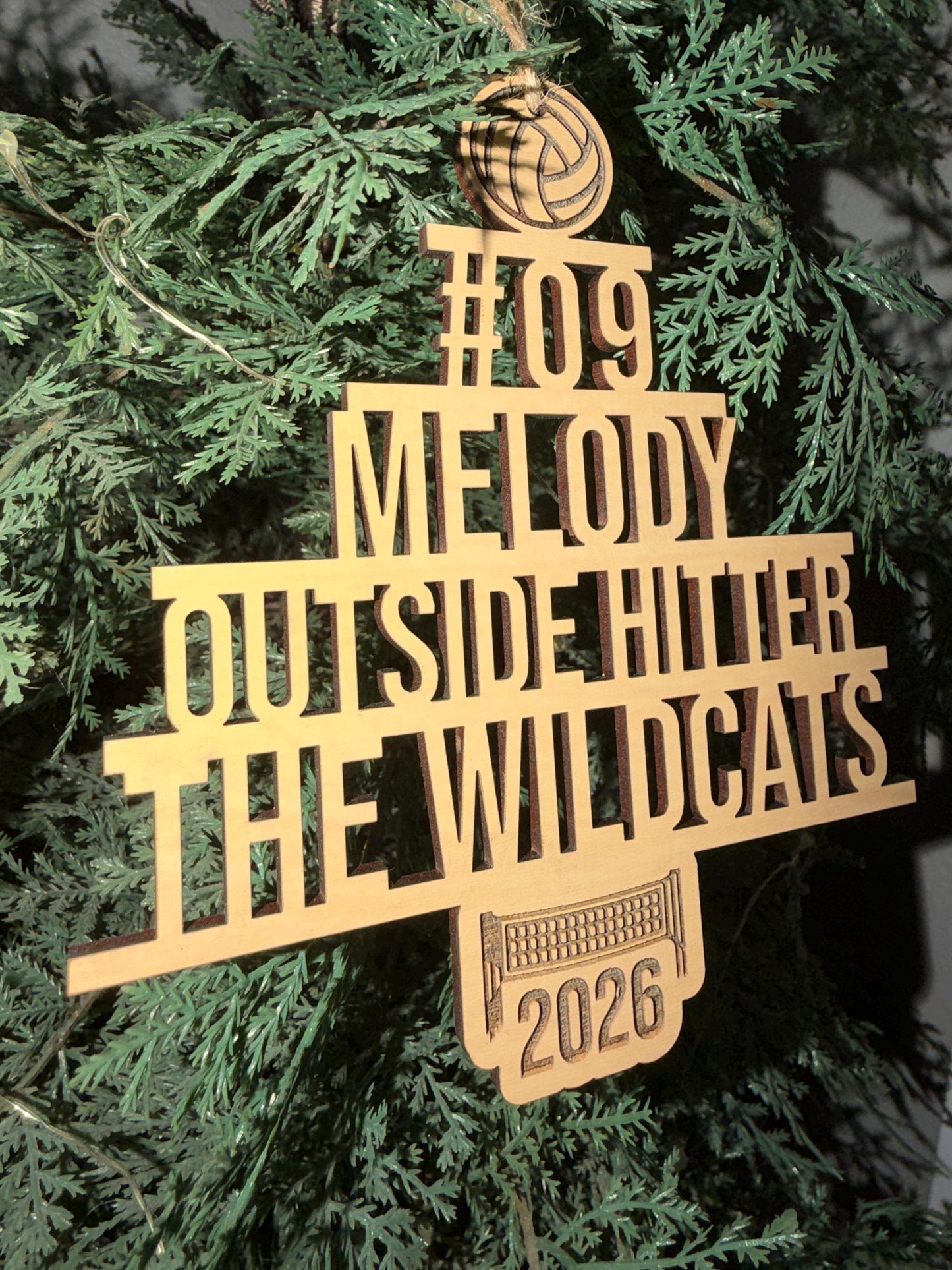 Personalized Sports Ornament | Custom Athlete Christmas Ornament | Basketball Football Baseball Hockey Soccer Volleyball Swim Gift