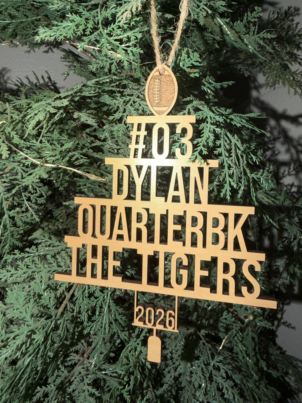 Personalized Sports Ornament | Custom Athlete Christmas Ornament | Basketball Football Baseball Hockey Soccer Volleyball Swim Gift