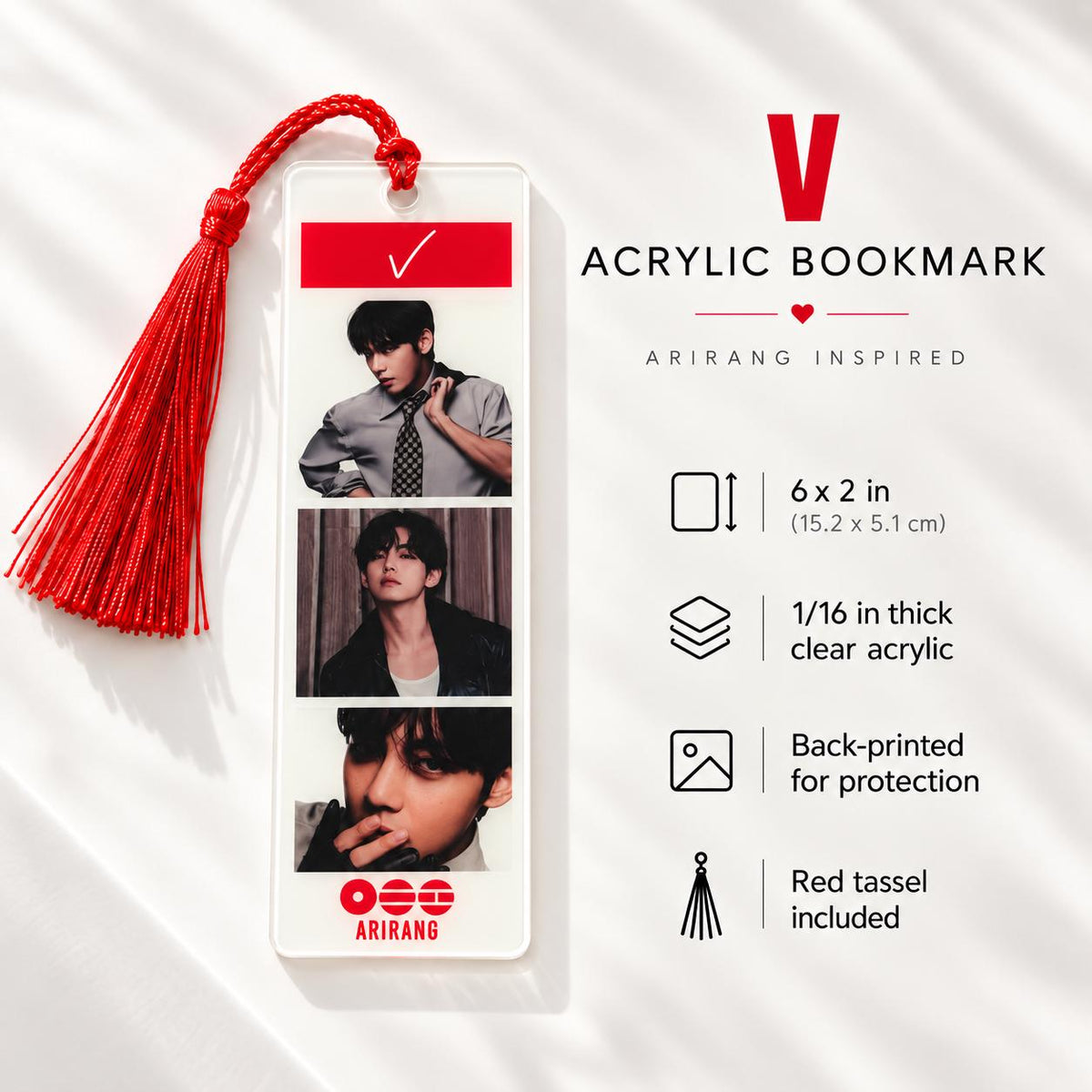 BTS Arirang Inspired Acrylic Bookmark – Member Bookmark