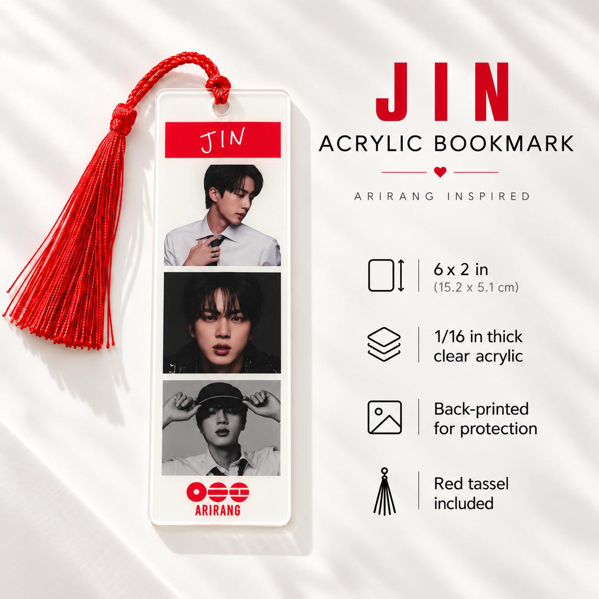 BTS Arirang Inspired Acrylic Bookmark – Member Bookmark