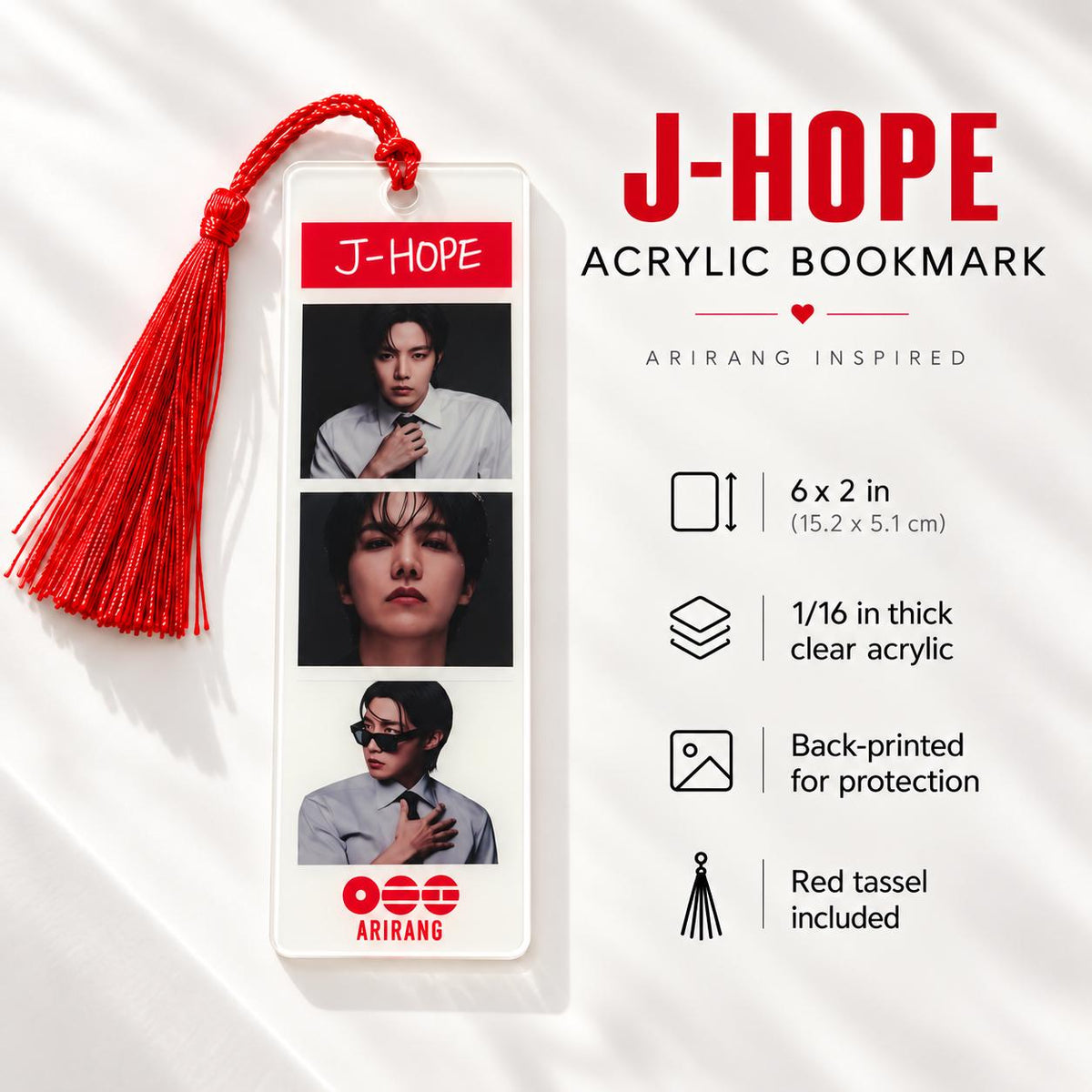 BTS Arirang Inspired Acrylic Bookmark – Member Bookmark
