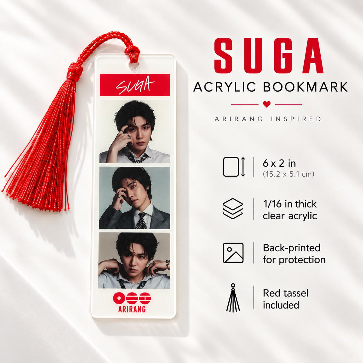 BTS Arirang Inspired Acrylic Bookmark – Member Bookmark