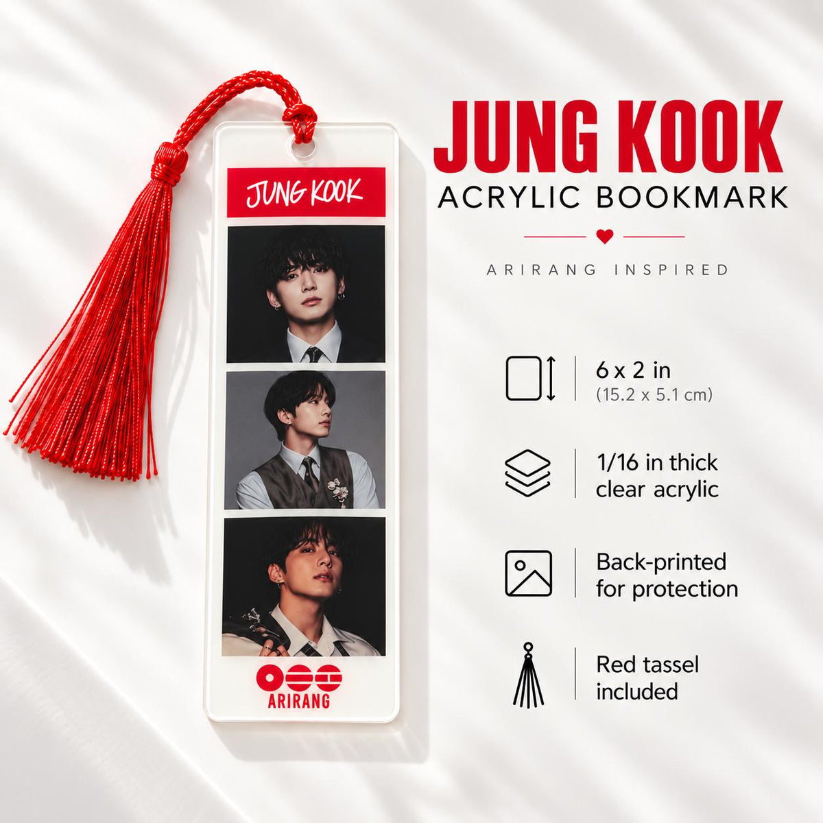 BTS Arirang Inspired Acrylic Bookmark – Member Bookmark