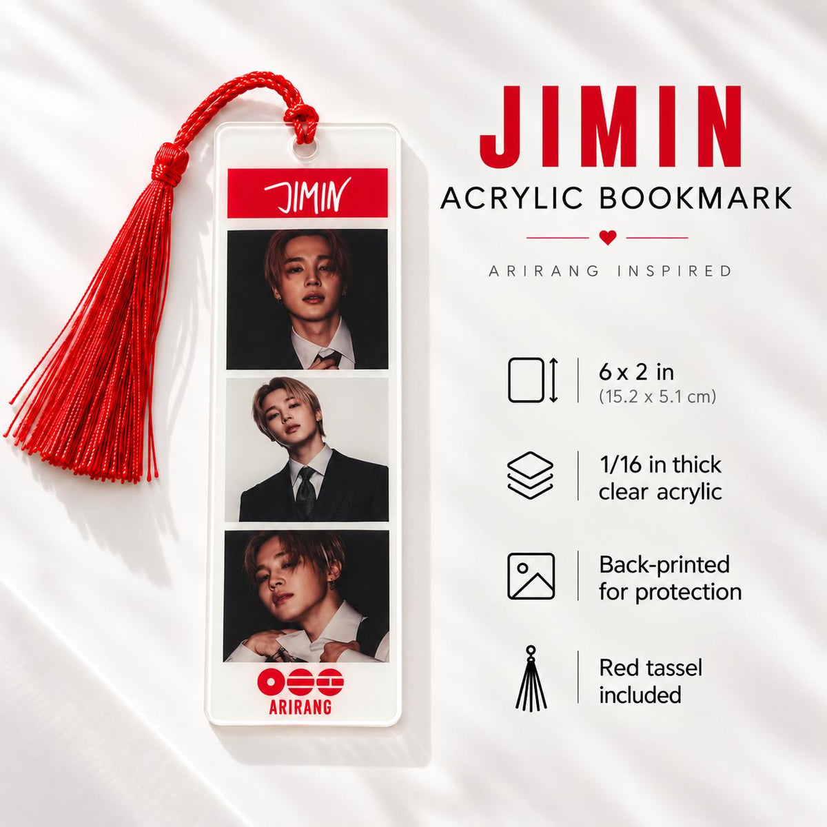 BTS Arirang Inspired Acrylic Bookmark – Member Bookmark