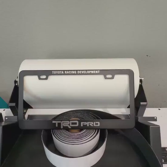 Aluminum Etched License Plate Frame - PRO - 4Runner - Tundra  - Sequoia - Tacoma (Does NOT fit 2024+ Tacoma) - FJ