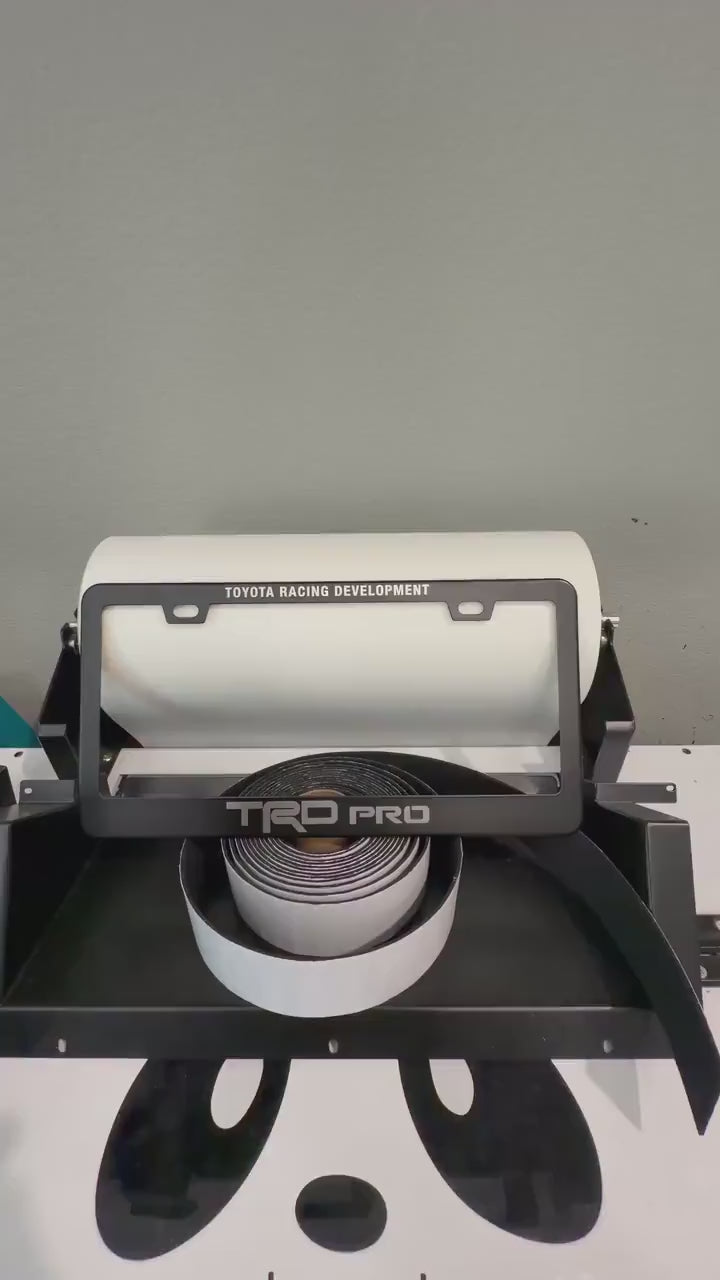 Aluminum Etched License Plate Frame - PRO - 4Runner - Tundra  - Sequoia - Tacoma (Does NOT fit 2024+ Tacoma) - FJ